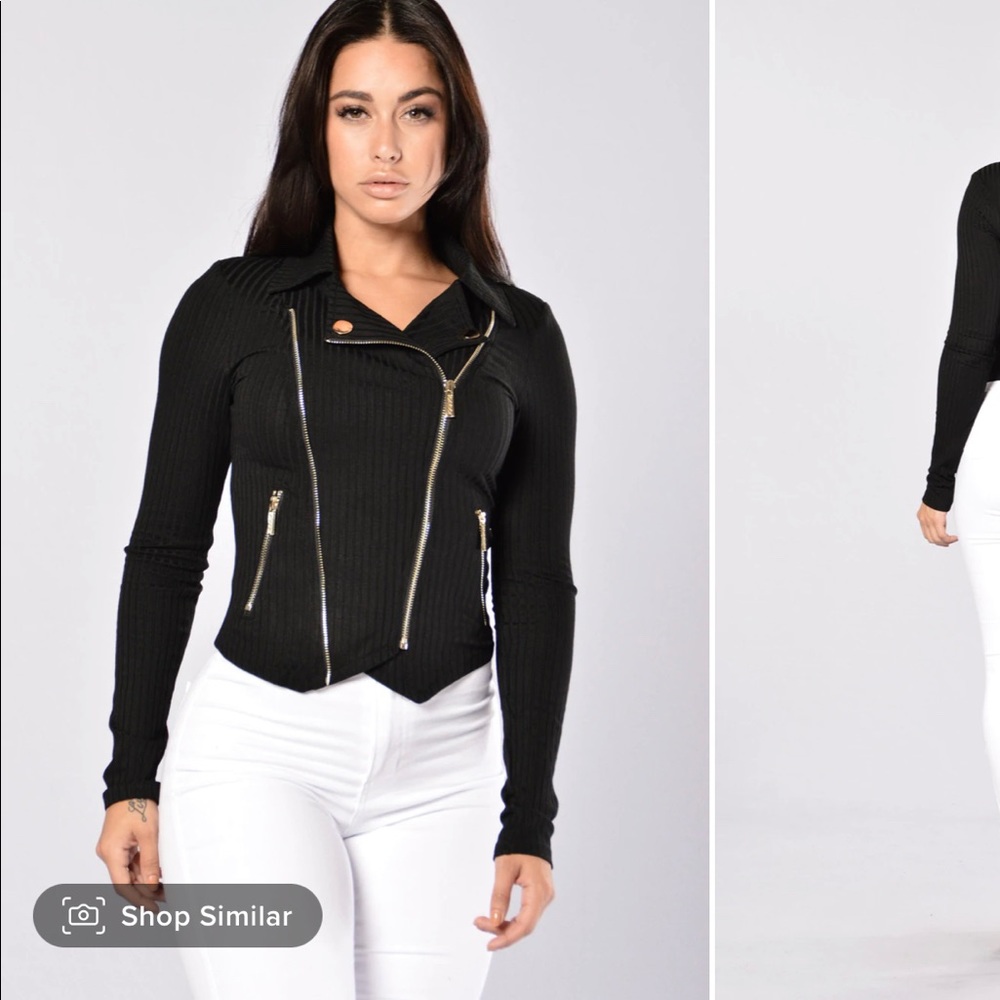 Black moto jacket
